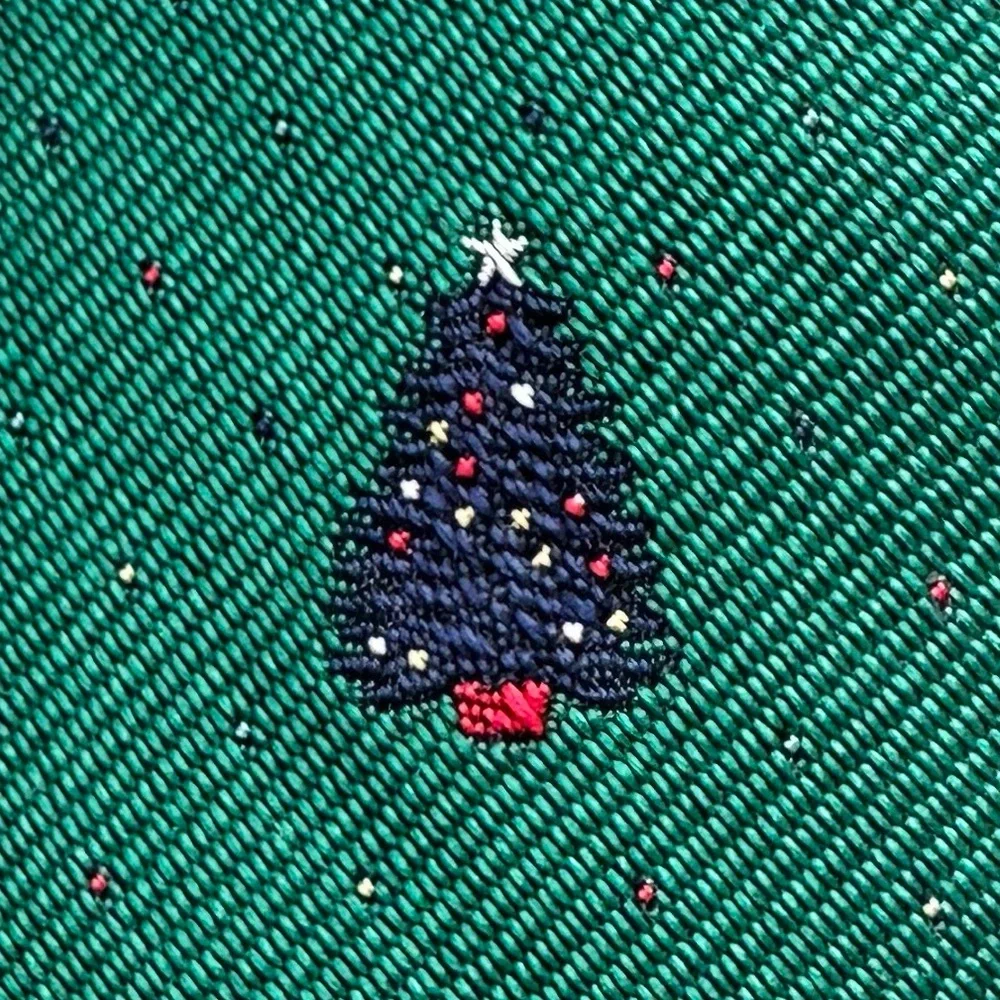 Robert Talbott Green Repp Christmas Tie